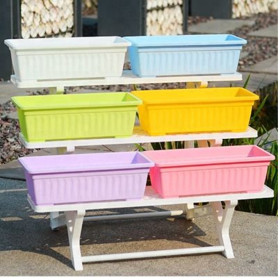 Colorful beautiful rectangular plastic flowerpot (5)