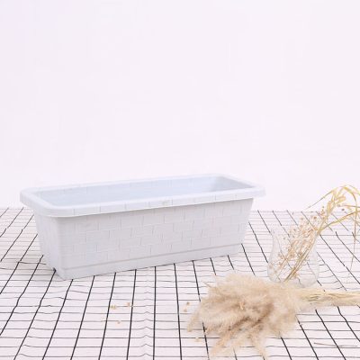 High quality rectangular plastic flowerpot (1)