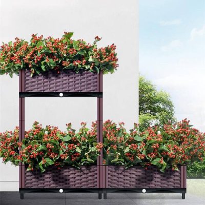 Hot selling rectangular plastic planter (5)