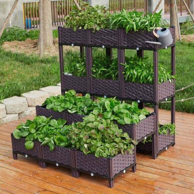 Rectangular high-quality plastic flowerpot (4)